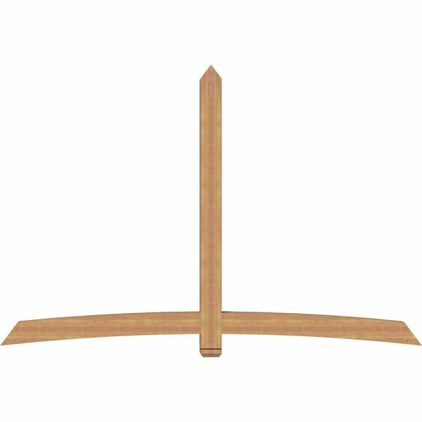 Ekena Millwork Bellingham Timber Gable Bracket, Western Red Cedar, 108"W x 72"H x 5 1/2"D x 5 1/2"F, 16/12 Pitch GBW108X72X0606BEL00SWR - main